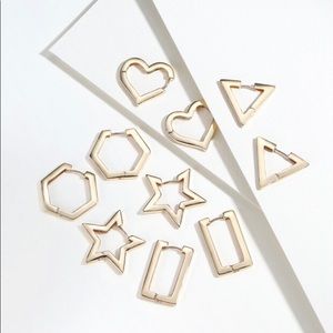 Minimalist geometric hoop earrings